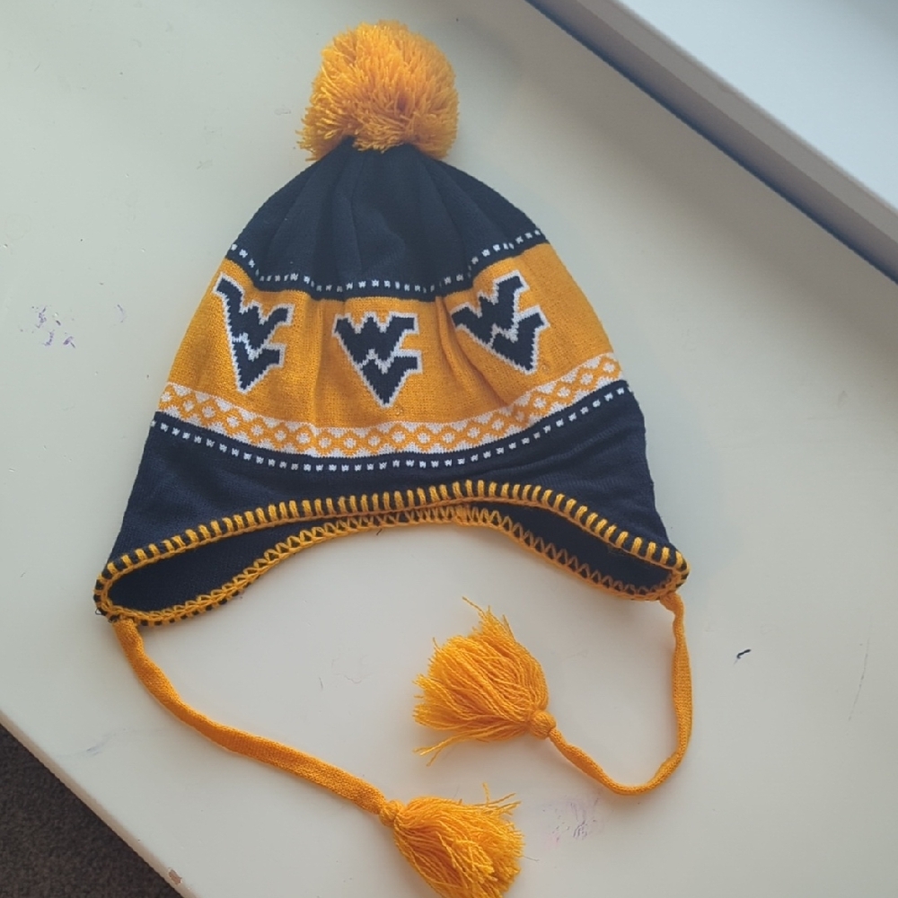 West‎ Virginia Mountaineers Knit Pom Tassel Beanie